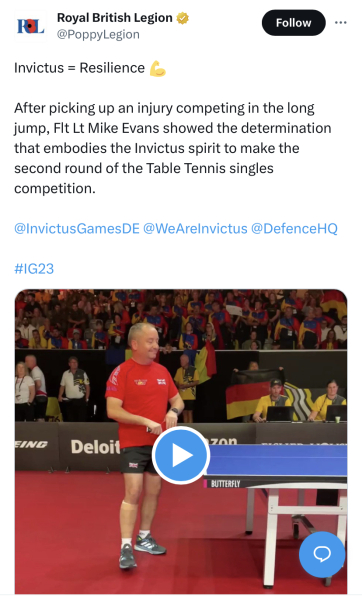 Heart of Invictus  Well done that man!