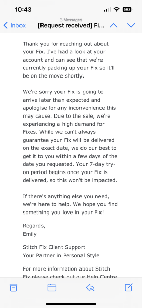 Stitch fix to close