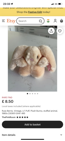 Looking for a 1980s soft toy!