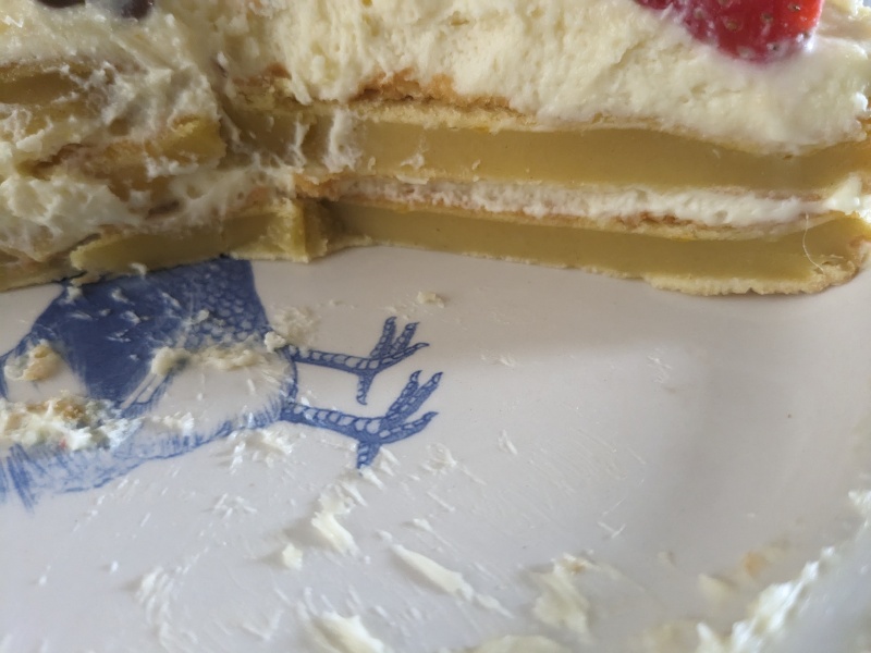 Sponge cake double layer turned into solid hard slab of almost egg? f