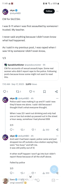 Why didn't they go to the police? (TW)