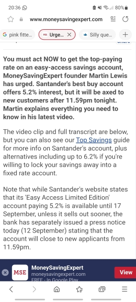 Silly question re savings