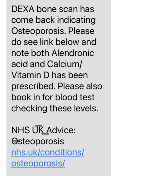 Osteoporosis diagnosis please help