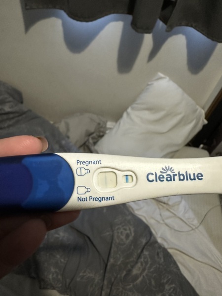 Clear blue test. Evap line or positive