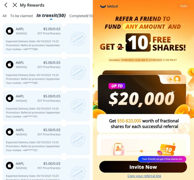 Webull UK free £15 + £40 for each friend you invite Only £1 deposit
