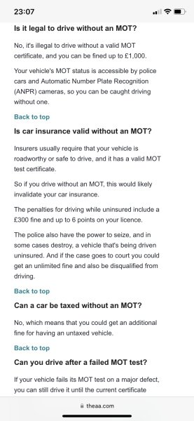 Driving without MOT