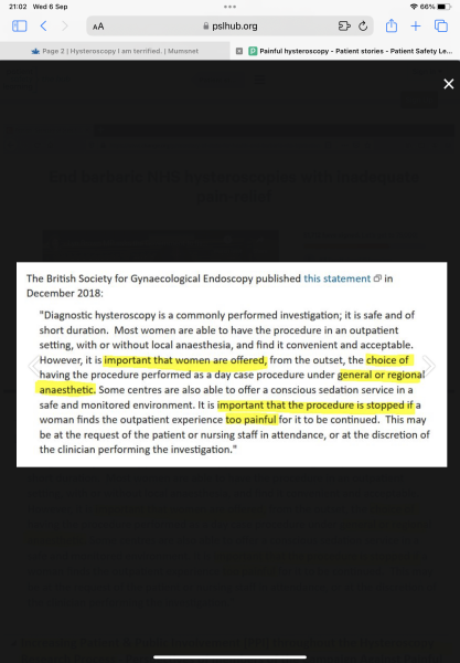 Hysteroscopy I am terrified.