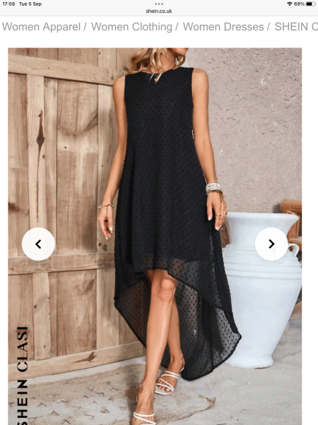 Help me find an black asymmetric dress