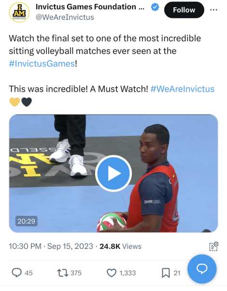 Heart of Invictus  Well done that man!