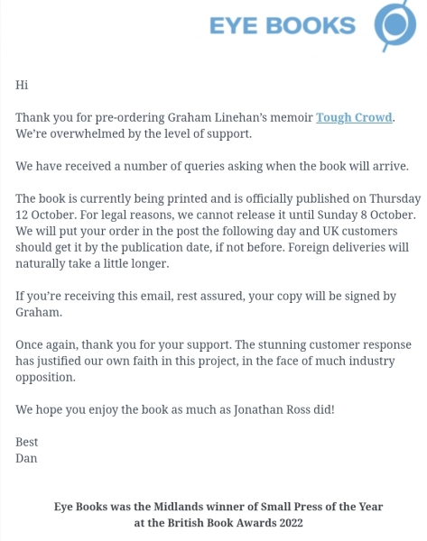 Graham Linehan’s Book