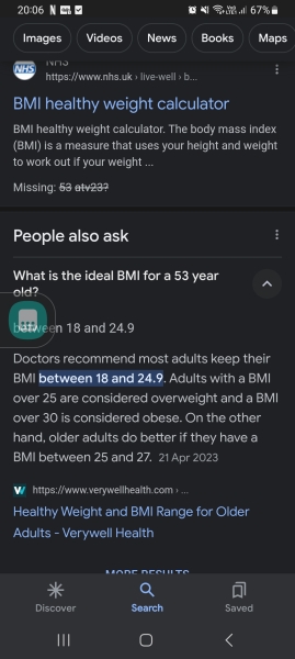 BMI as you age, did it used to allow for an increase as you age or is that a false memory?