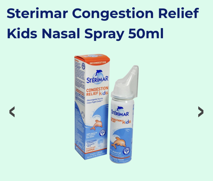 Ease congestion at night - 2.5y/o