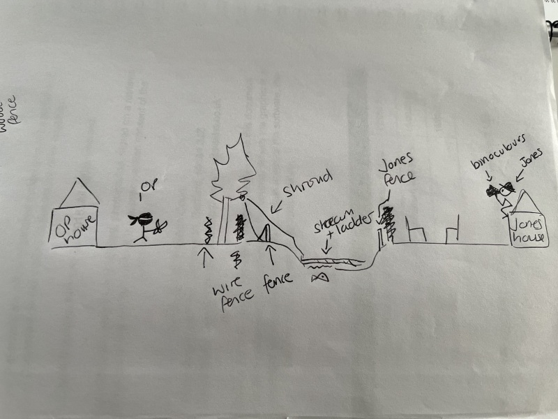 Neighbours Indiana Jones-ing their way into our garden