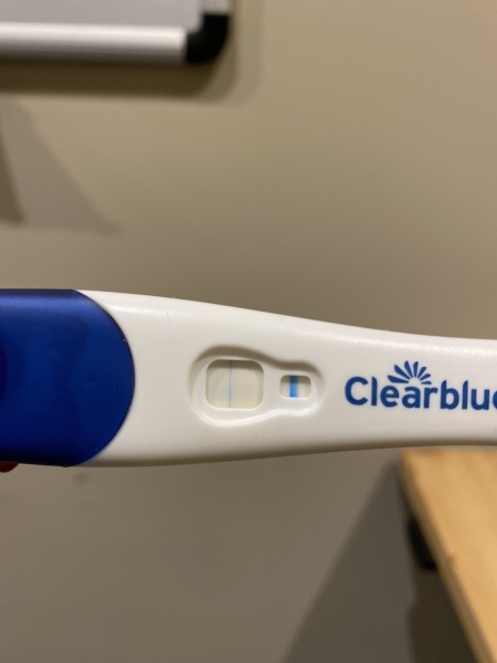 Clear blue test. Evap line or positive