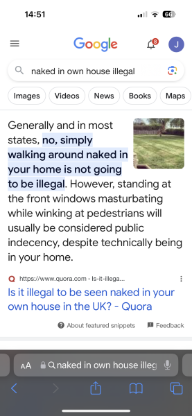 Should I tell our neighbour we can see her through the window?