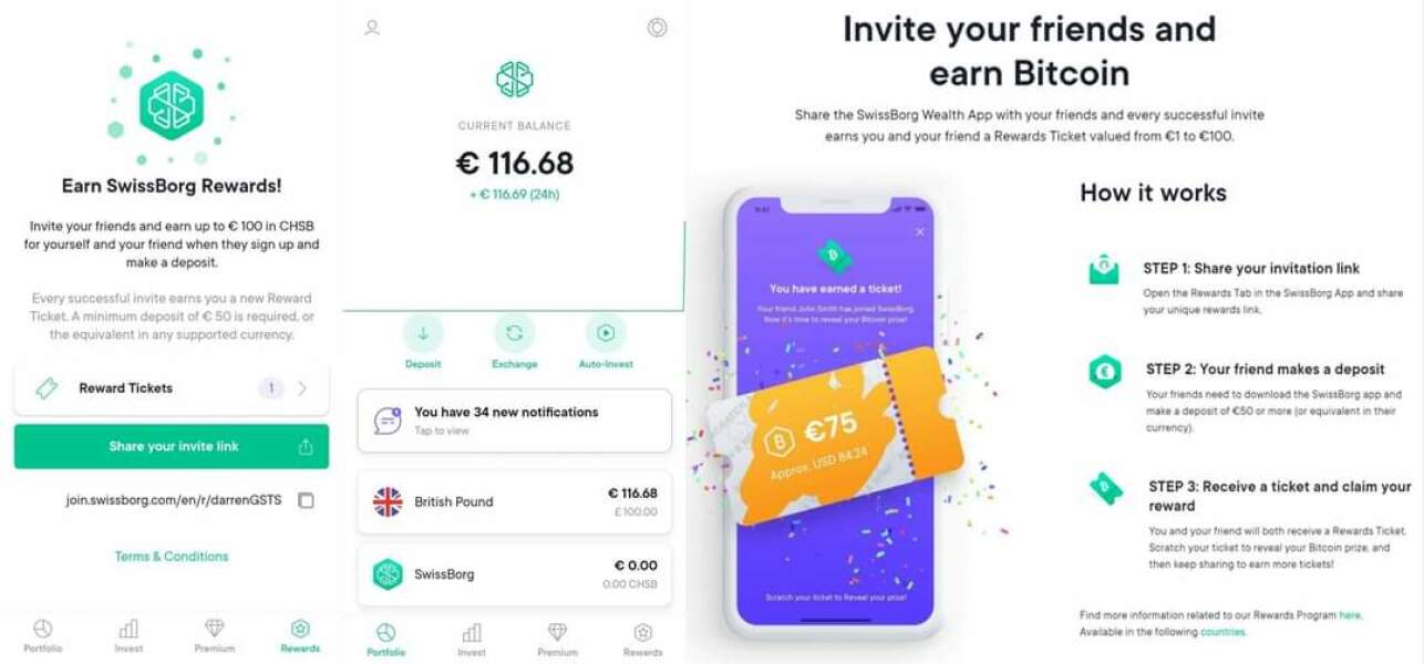 Swissborg upto £88 free