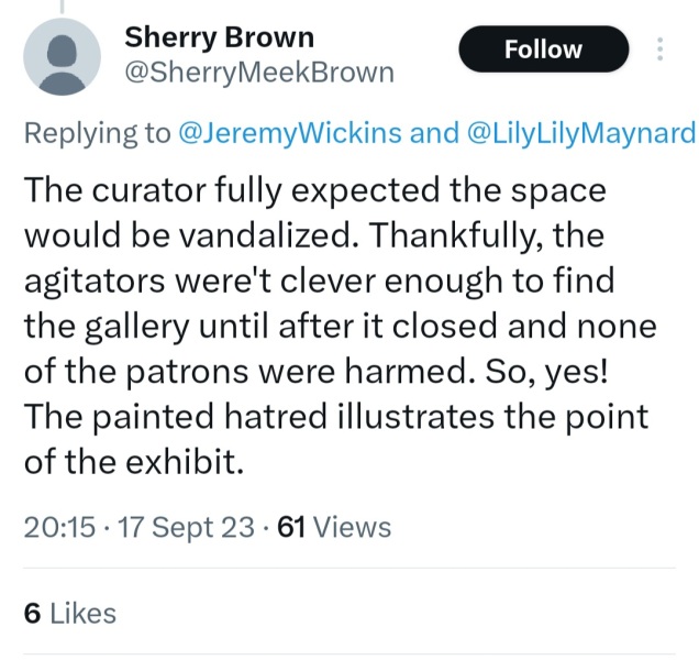 Gallery hosting feminist art in San Francisco vandalised