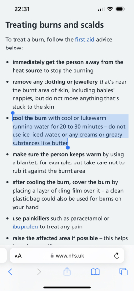 Anyone grabbed a scalding hot pot handle? Help!