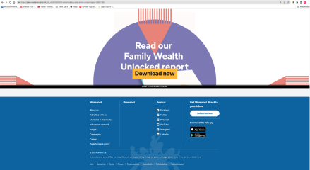 Advert taking over entire screen