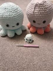 First ever amigurumis, crocheting for 3 years.