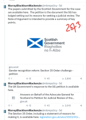 Summary of background information by MBM for Judicial Review of Scotland's GRR starting on 19 September 2023