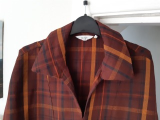 How can I shorten this dress collar in the least messy way possible??