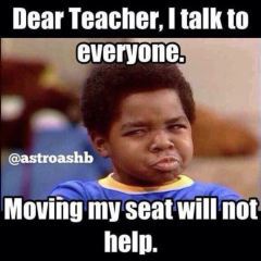 Being made to sit on the floor