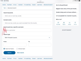 How to search for your own posts?