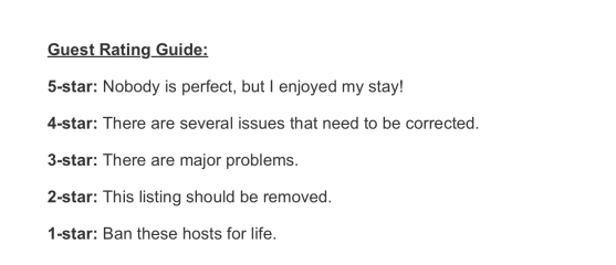 Air BnB - don't want to leave a review