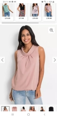 Plain coloured v neck work blouses