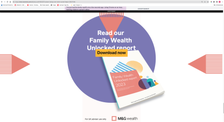 Advert taking over entire screen