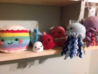 First ever amigurumis, crocheting for 3 years.