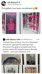 Gallery hosting feminist art in San Francisco vandalised