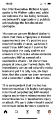 Shop workers infected with HIV from needles.