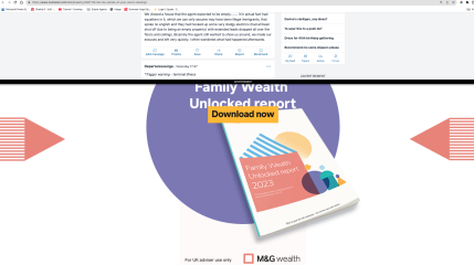 Advert taking over entire screen