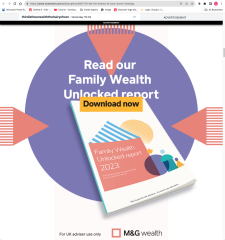 Advert taking over entire screen