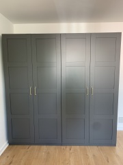 ikea pax leaning forward but the fitter says fine