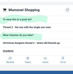 Mumsnet Shopping feed?