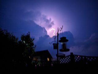 Did anyone see the mad flashing clouds last night?