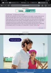 Advert taking over entire screen