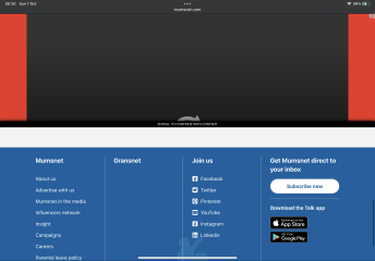 Advert taking over entire screen