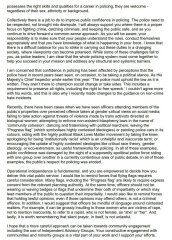 Suella Braverman statement about police behaviour and TRA police officer response