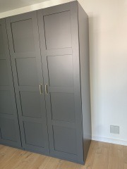 ikea pax leaning forward but the fitter says fine