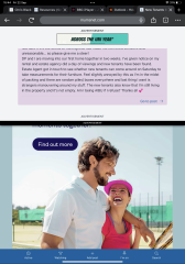 Advert taking over entire screen