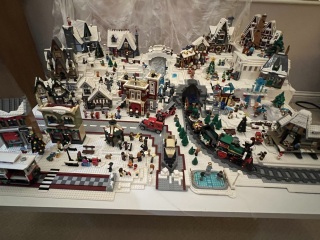 Starting a christmas village display