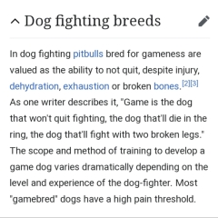 To want a ban on dangerous dogs as pets?