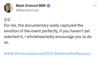 "Heart of Invictus" documentary series, streaming 30 August 2023