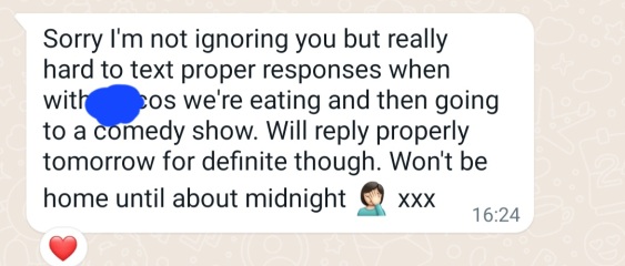 If someone always tells you they are too busy to reply to your texts, would you give up trying?