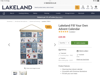 Reuseable Advent Calendar - for books