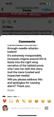 Shop workers infected with HIV from needles.